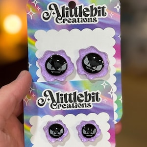 Gas ball stud earrings | ghost | stud earrings | acrylic earrings | acrylic | handmade earrings