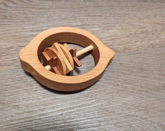 100% Natural Wooden Toy Rattle