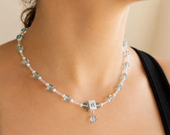 Mahjong Quartz Beaded Necklace