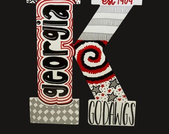 Custom Hand-Painted College Themed Letter 13"