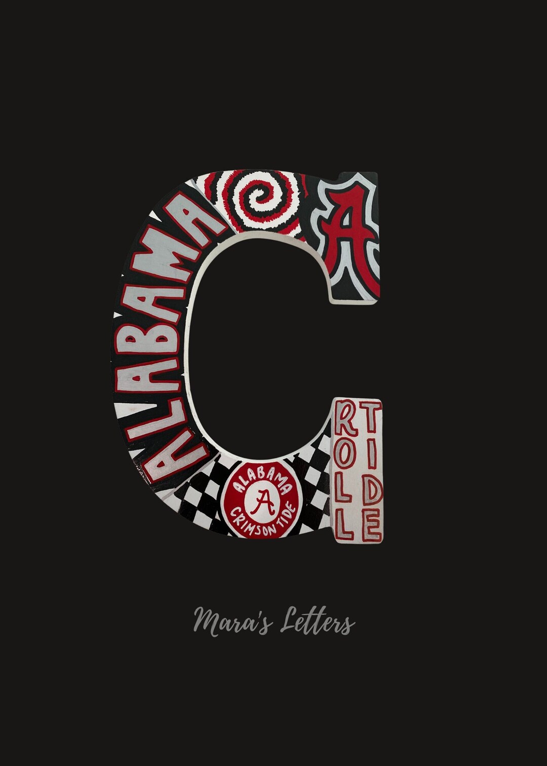 Custom Hand-painted College Themed Letter 9