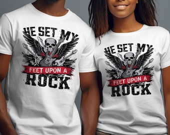 Vintage Skull Guitar Rock Music Graphic Tee Shirt, Retro Rock Band T-Shirt, Skull Guitar Shirt, Rock n Roll Gift, Music Lover Tee