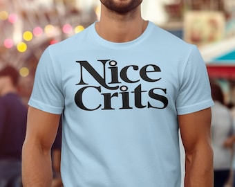 Camiseta divertida de mazmorras y dragones, camiseta gráfica Nice Crits, camisa RPG de mesa, regalo de jugador DnD, ropa de Dungeon Master, humor de juegos