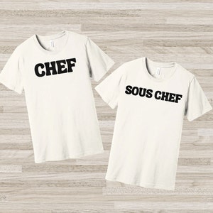 Halloween Couple Costume, Couples Costume, Funny Chef Shirt, Matching Halloween Outfits, Unique Halloween T-Shirt, Chef Print Tee