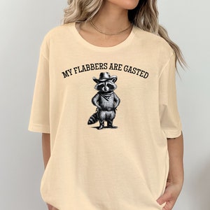 Raccoon Cowboy T-Shirt, Funny Graphic Tee, My Flabbers Are Gasted Shirt, Humorous T-Shirt, Cute Animal Tee, Novelty Gift for Her Him image 4