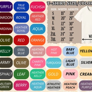 K&ouml;nnte beinhalten: T-Shirt Gr&ouml;&szlig;en- und Farbtabelle mit einer Vielzahl von Farben und Gr&ouml;&szlig;en. Die Tabelle umfasst Gr&ouml;&szlig;en von S bis 3XL und Farben wie Schwarz, Marine, Anthrazit meliert, Dunkel meliert, Braun, Dunkelgrau, Waldgr&uuml;n, Marine meliert, Lila, Rotbraun, Royal, Rot meliert, Kardinal, Royal meliert, Aqua, Oliv, Rot, Orange, Kelly, Stahlblau, Mauve meliert, Pink, Babyblau, Armee, Oliv, Charity Pink, T&uuml;rkis, Hellblau, Silber, Eisblau meliert, Asphalt, Blatt, Kelly meliert, Gold, Rosa, Creme, Wei&szlig;, Milit&auml;rgr&uuml;n, Beere, Aqua meliert, Athletik meliert, Pfirsich meliert, Lila meliert und Natur.