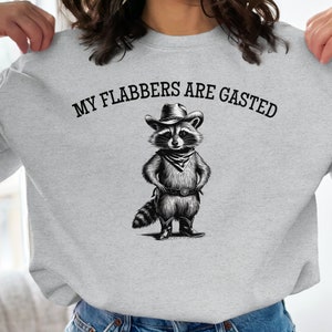 Raccoon Cowboy T-Shirt, Funny Graphic Tee, My Flabbers Are Gasted Shirt, Humorous T-Shirt, Cute Animal Tee, Novelty Gift for Her Him image 5