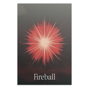 Fireball Poster, Modern Wall Art, Abstract Art, Digital Art Print, Home Decor, Office Decor, Unique Art, Colorful Wall Decor image 1