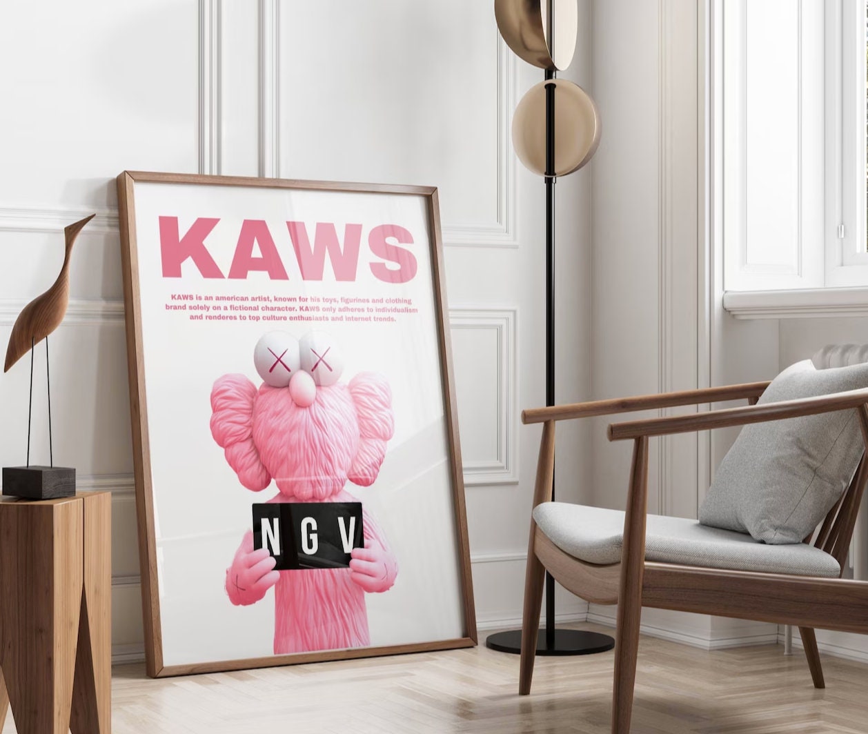 Pink Hypebeast Figure Poster, Set of 3,hypebeast Figure, Digital ...