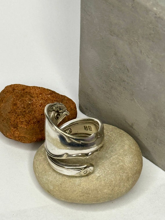 Vintage Silverware Statement Ring - image 2