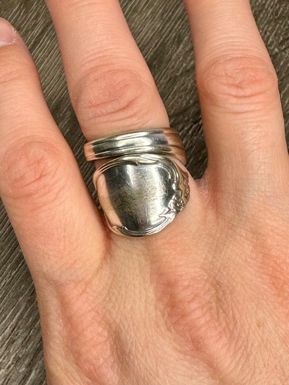 Vintage Silverware Statement Ring - image 4