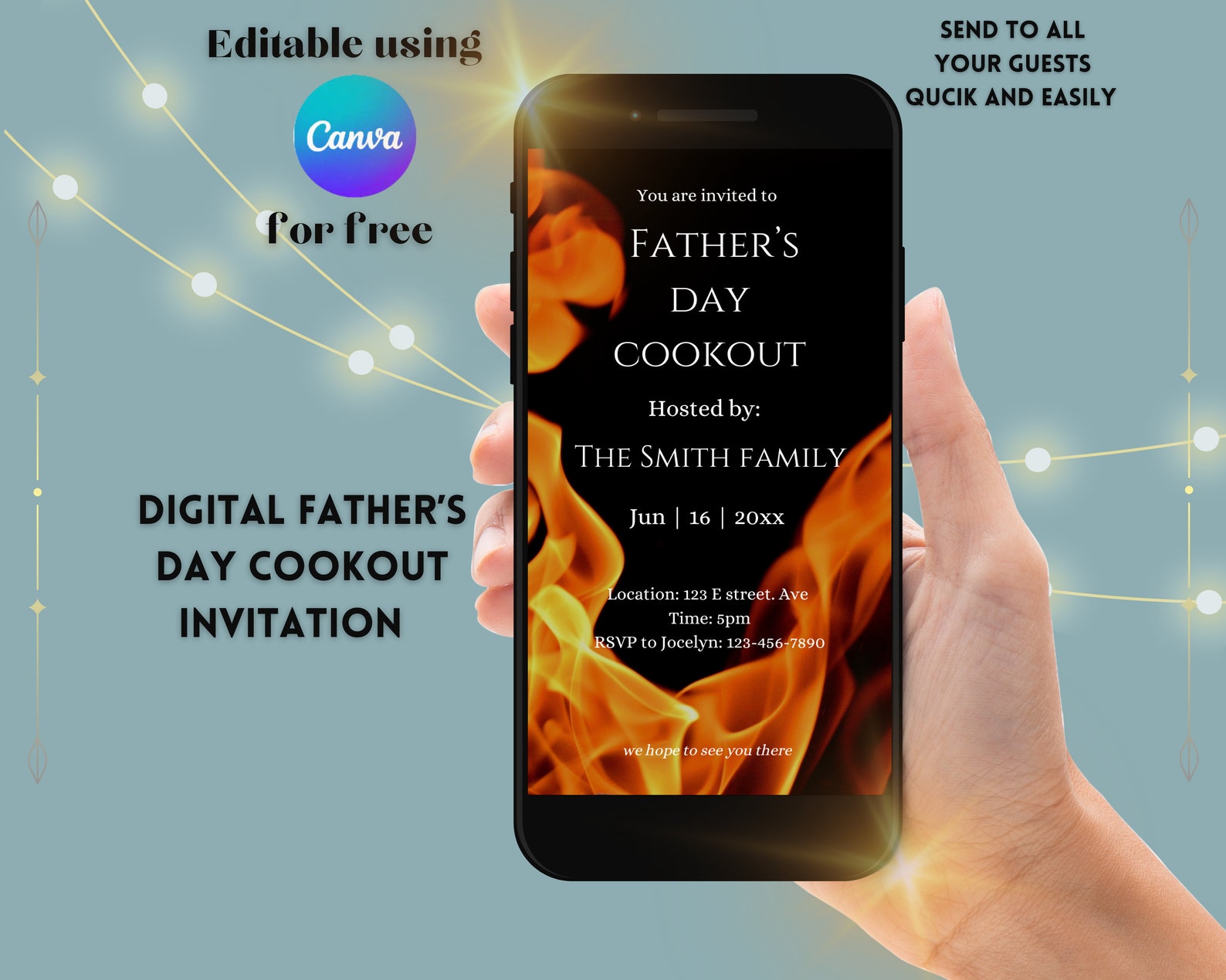Happy Fathers Day Invite Barbecue Invite Fathers Day Bbq Brunch