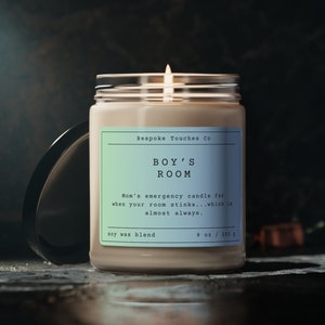Boy&#39;s Room Candle I Mom Gift from Daughter, Mother&#39;s Day Gift, Funny gift for Mom, Scented Soy Candle, Gift for Mom, Mothers Day Candle