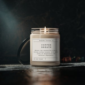 Coffee Breath | Funny Adulting Gift | Adult Humor | Relatable Candle | Witty Home Decor | Self Care Gift Sarcastic Quote | Sarcastic Candle
