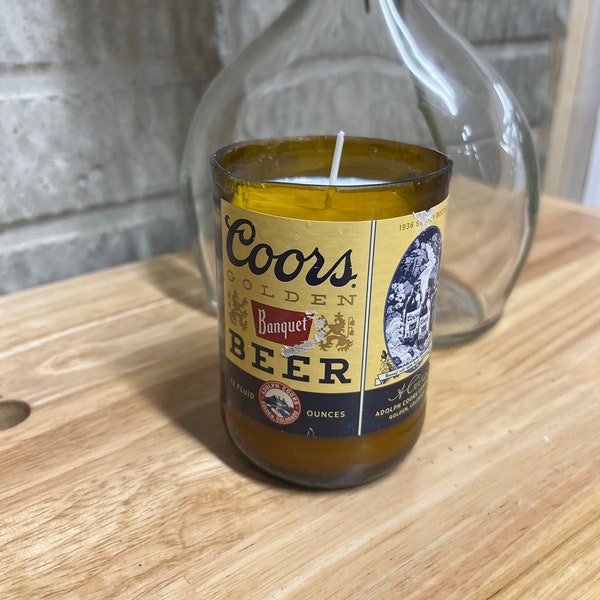 Bougie recyclée pour bouteille de bière, Coors Banquet