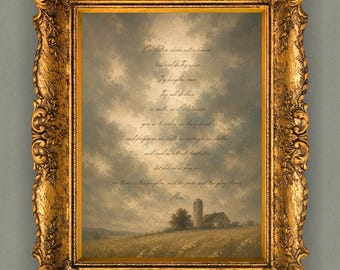 Das Vaterunser Vintage Bauernhaus Wand Kunst Poster/Leinwand