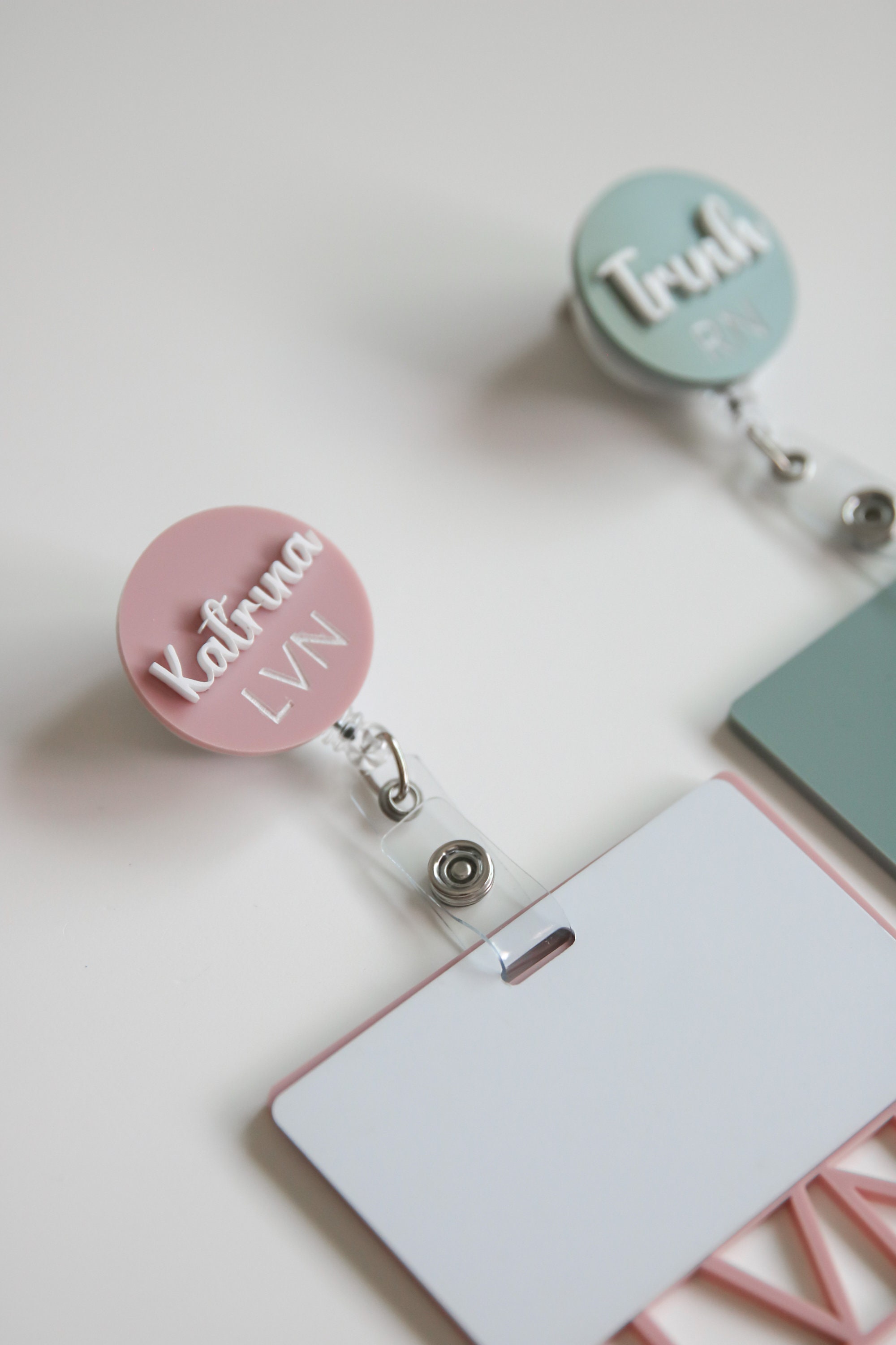 Personalized Badge Reel For Nurse Badge Reel Customized Nurse Badge Reel Retractible Alligator Clip Cute Badge Reel ID Holder Nurse Badge