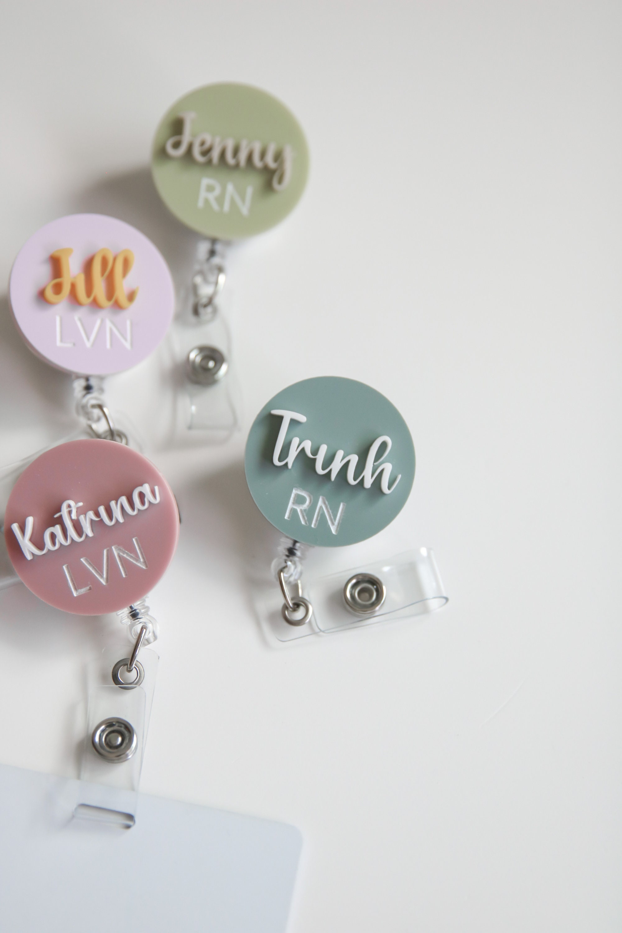 Personalized Badge Reel For Nurse Badge Reel Customized Nurse Badge Reel Retractible Alligator Clip Cute Badge Reel ID Holder Nurse Badge
