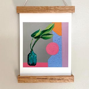 Print: Abstract Plant in Vase