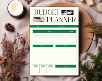 Budget Planner Printable , Budget Tracker Template, Finance tracker, A4/A5/Letter/Half, Instant Download, finance planner, digital tracker