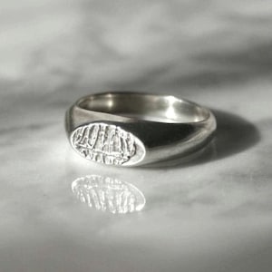 Oval Ancient Roman Coin Silver Signet Ring | Archeological Artifact Jewellery