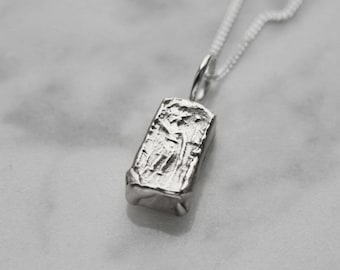 Eco Sterling Silver Talisman Rectangle Pendant