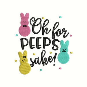 Peeps Easter Embroidery Design, Peeps Easter Applique embroidery file Machine embroidery, 3 Sizes, Digital File Instant Download image 2