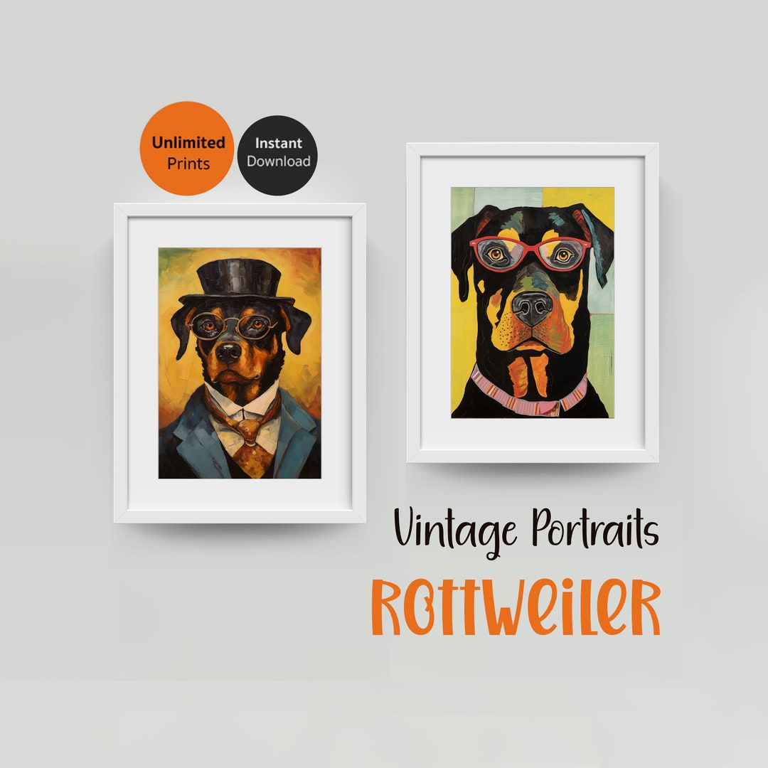 Vintage Rottweiler This item is unavailable - Etsy