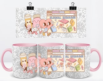 Clinical Research Coco & Friends Mug, Retro Themed 11oz Coffee Mug