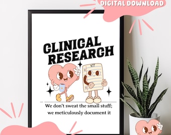 Clinical Research Art Print, Protocol Experts Design (Digital Download)