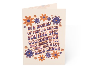 Clinical Research Coordinator Appreciation Card