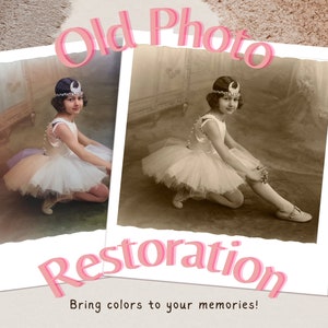 Old Photo Restoration Services, restore your old photo, gift idea for parents, bring history back in bright colors
