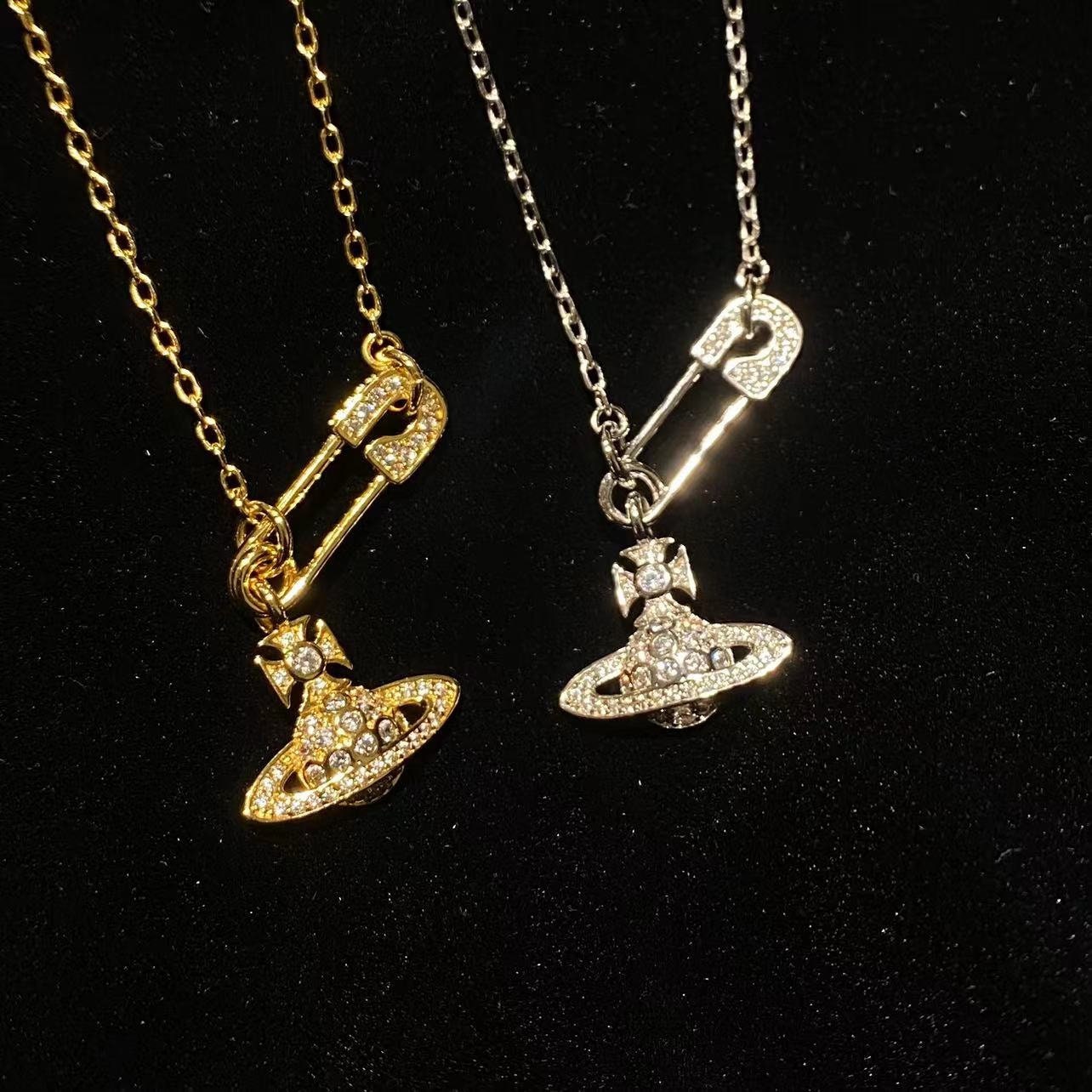 Vivienne Westwood Chain Paperclip Charm Necklace Etsy