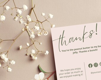 Fully customizable small business thank you cards