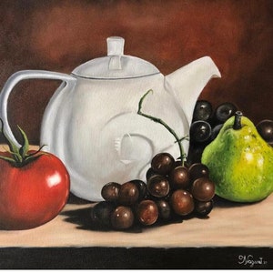 Still Life / Still Life, Original Oil Painting, Art Work, Oil on Canvas, Realism, Art Design