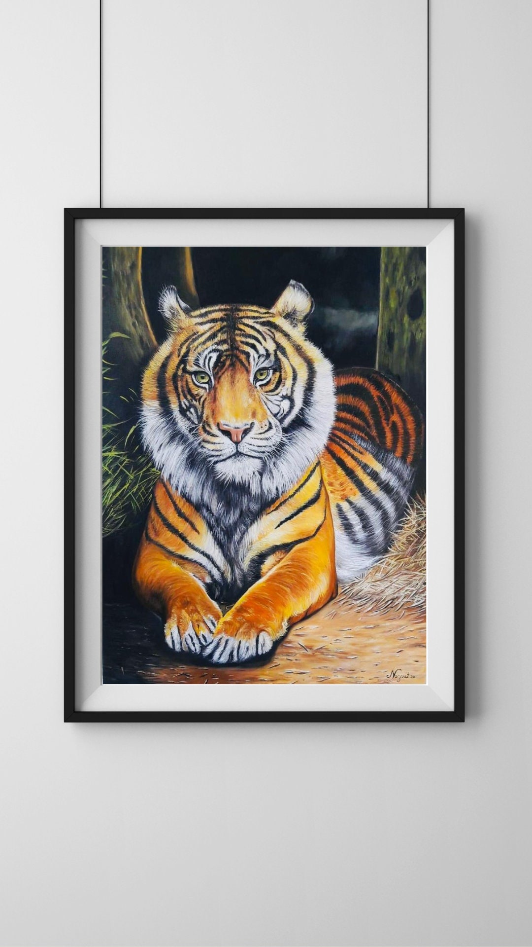 Tiger / Tiger, Original Oil Painting, Art Work, Realism, Oil on