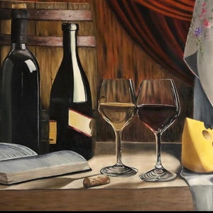 Still Life / Still Life, Original Oil Painting, Art Work, Oil on Canvas, Realism, Art Design