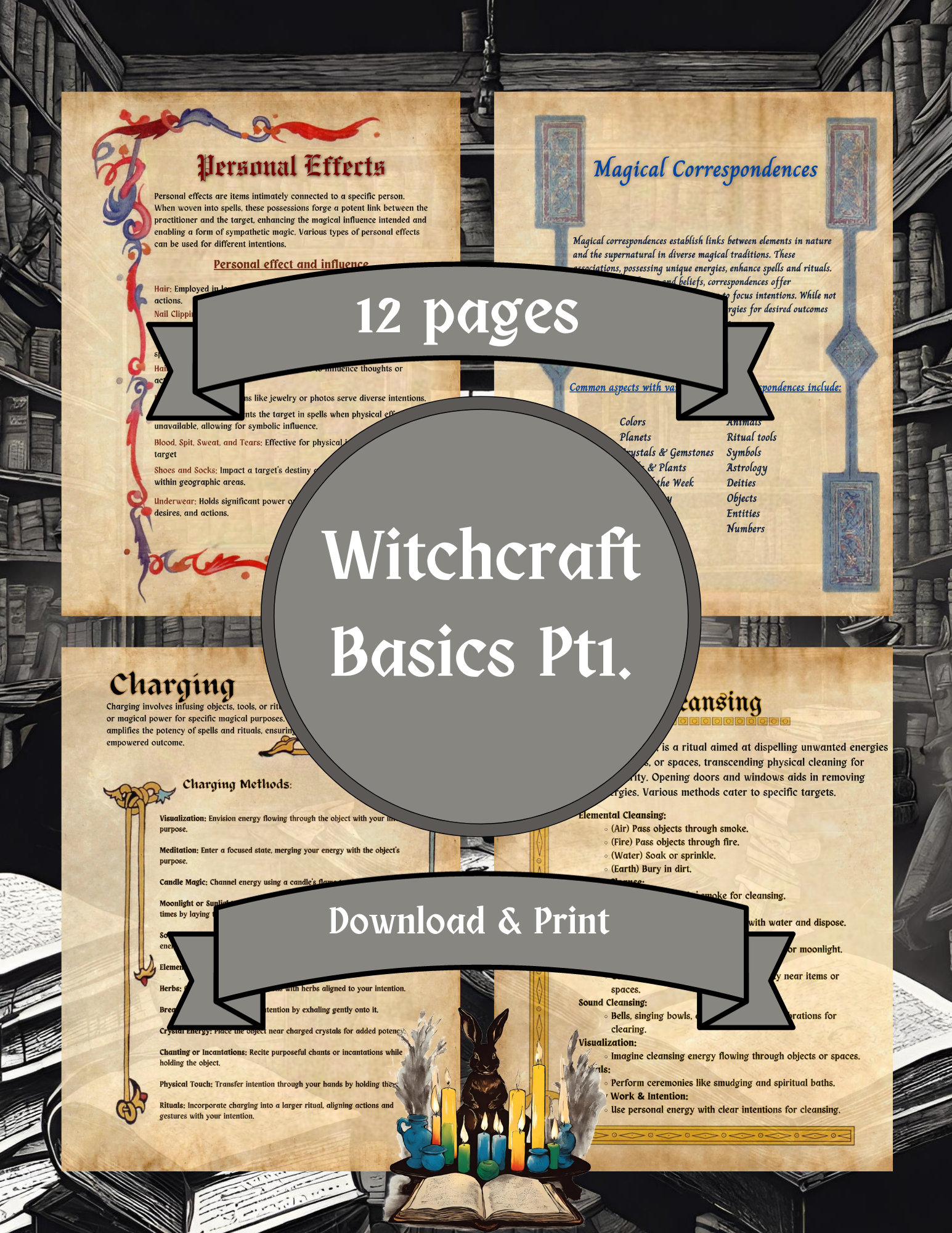 Witchcraft Basics Pt1, BOS Pages, Grimoire Pages, Spell Book, Wiccan ...