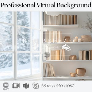 Winter Virtual Background | Compatible with Zoom, Teams, WebEx, Skype, Google Meet | Stunning Backdrop for Video Calls