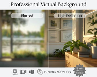 Virtual Background | Compatible with Zoom, Teams, WebEx, Skype, Google Meet | Stunning Backdrop for Video Calls