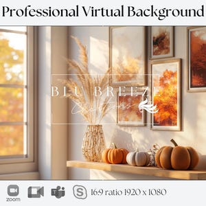 Herbst Virtueller Hintergrund | Kompatibel mit Zoom, Teams, WebEx, skype, googleMeet | Atemberaubende Kulisse für Videoanrufe