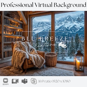 Warm Cozy Winter Virtual Background for Video Calls  Zoom Teams WebEx Skype Google Meet Compatible  Stunning Backdrop