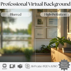 Virtual Background | Compatible with Zoom, Teams, WebEx, Skype, Google Meet | Stunning Backdrop for Video Calls