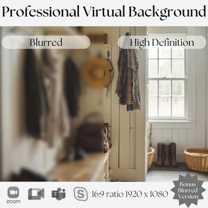 Farmhouse Virtual Background for Video Calls - Zoom Teams Facebook WebEx Skype Google Meet - Stunning Backdrop