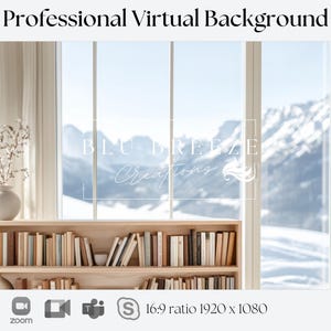 Winter Virtual Background | Compatible with Zoom, Teams, WebEx, Skype, Google Meet | Stunning Backdrop for Video Calls