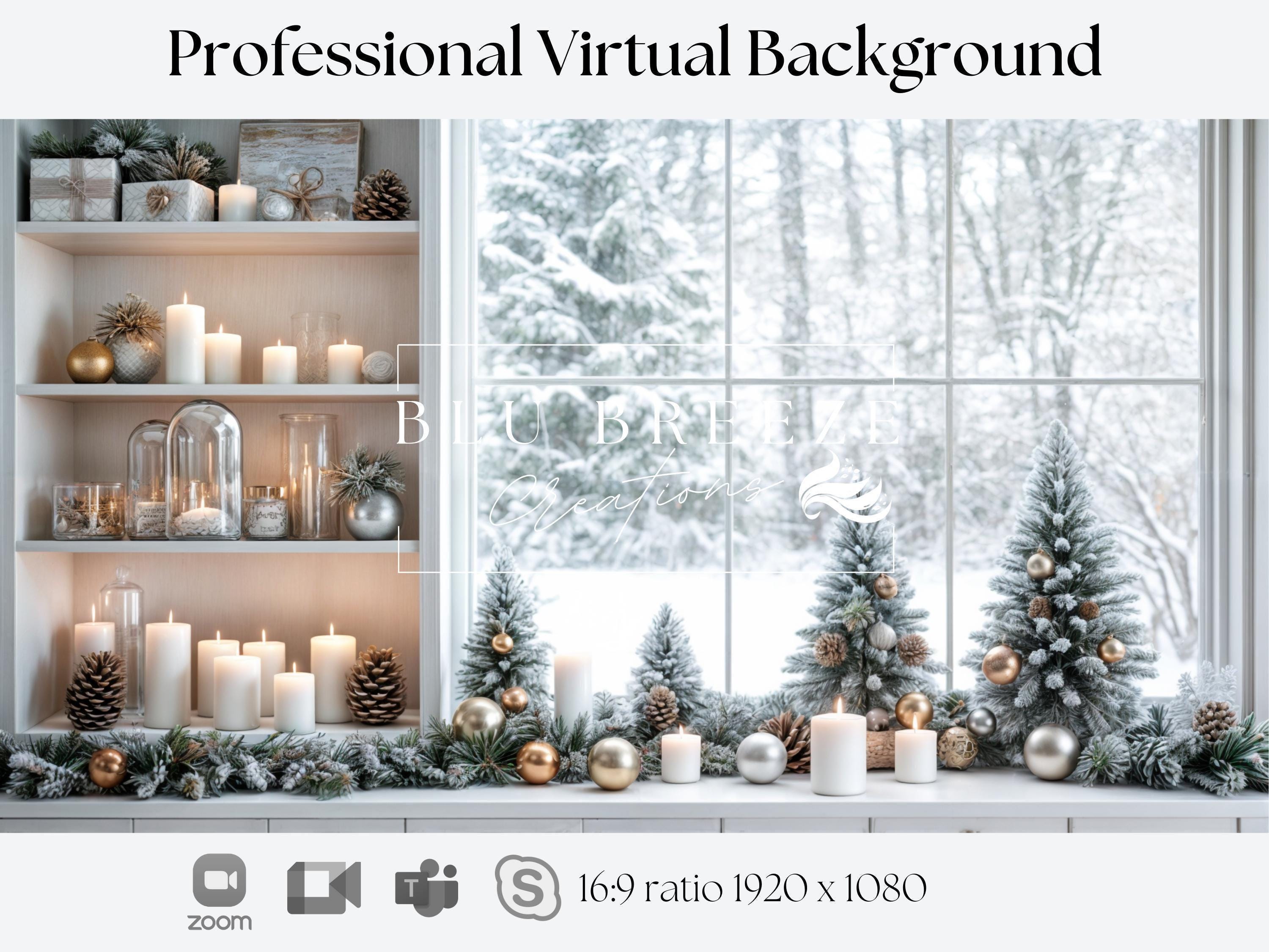 Cozy Winter Virtual Background for Zoom Teams Webex Skype Google Meet ...