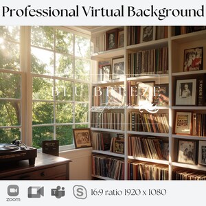 Fondo virtual con temática musical / Compatible con Zoom, Teams, WebEx, Skype, Google Meet / Impresionante fondo para videollamadas