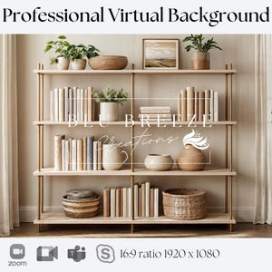 Zoom Background Office Background Zoom Modern Home Office Background Digital Background for Zoom Professional Virtual Background Office