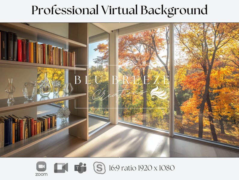 Fall Virtual Background | Compatible With Zoom, Teams, Webex, Skype ...