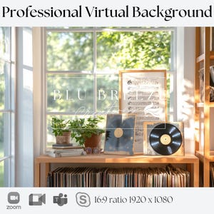 Fondo virtual con temática musical / Compatible con Zoom, Teams, WebEx, Skype, Google Meet / Impresionante fondo para videollamadas